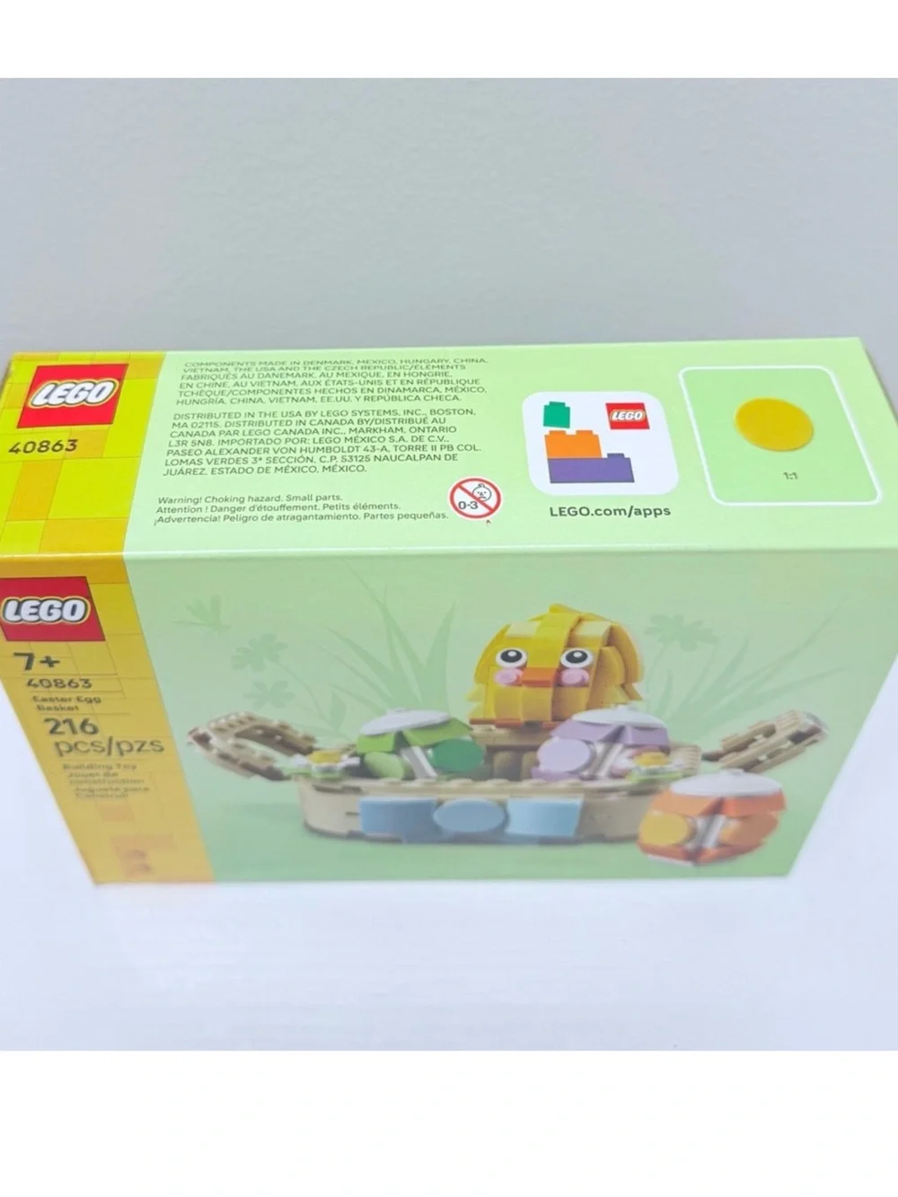 New LEGO® Easter Egg Basket (40863) w/ 3 eggs, a cute chick and 2 spring flowers - Picture 8 of 10